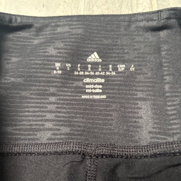 Adidas Climalite Mid Rise Capri Leggings Light Pattern Black Size Small - Picture 2 of 11